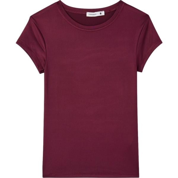 t-shirt Terranova rosso tinta unita