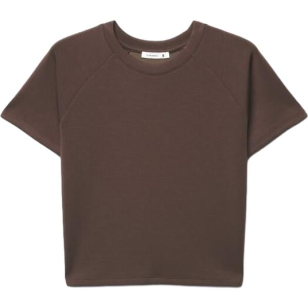 t-shirt Terranova marrone tinta unita