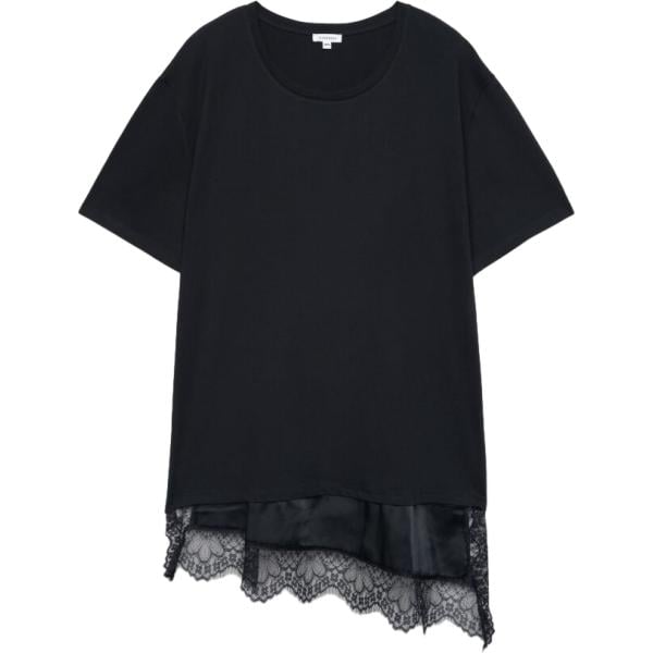 t-shirt Terranova nero tinta unita