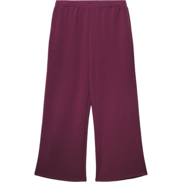 Pantaloni da donna a fascia in bordeaux a vita alta Terranova