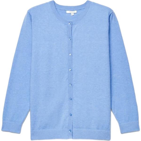 Cardigan da donna in viola chiaro girocollo a maniche lunghe con bottoni Terranova