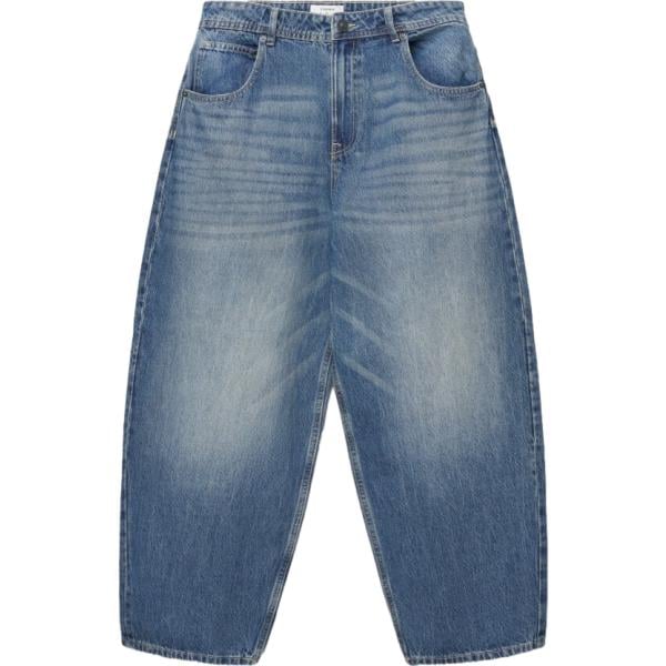 Jeans da uomo in blu scuro cinque tasche in denim Terranova