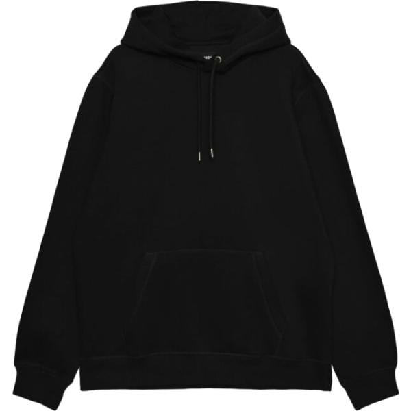 Felpa con cappuccio da uomo in nero pece collo con cappuccio a maniche lunghe con zip Terranova