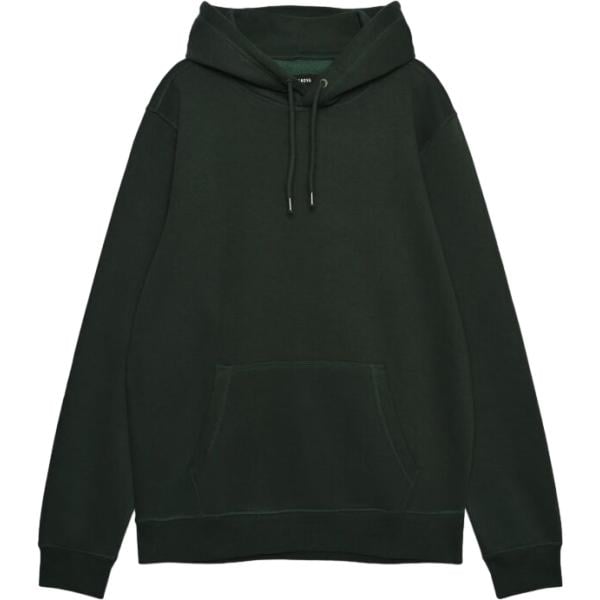Felpa con cappuccio da uomo in nero pece collo con cappuccio a maniche lunghe con zip Terranova