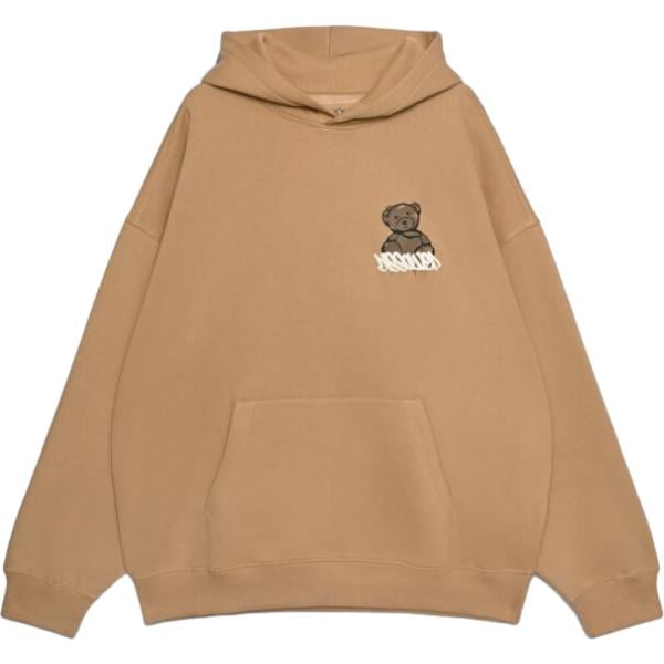 felpe con cappuccio Terranova marrone con stampe