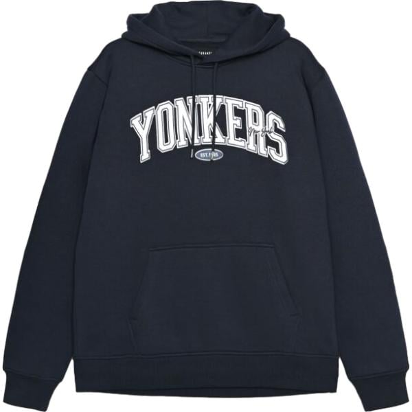 Felpa con cappuccio da uomo in blu scuro con stampe collo con cappuccio con zip Terranova
