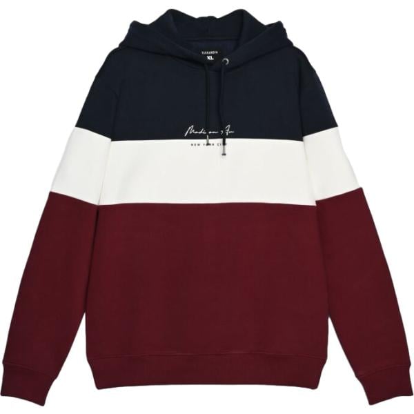 felpe con cappuccio Terranova rosso con stampe