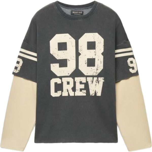 felpe Terranova grigio con stampe