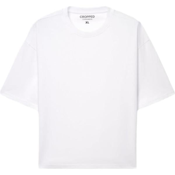 t-shirt Terranova bianco tinta unita