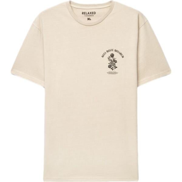 t-shirt Terranova marrone con stampe