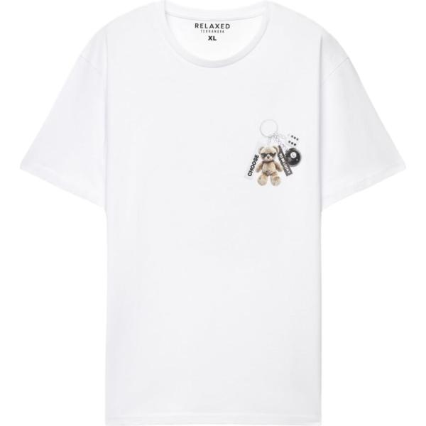 t-shirt Terranova bianco con stampe