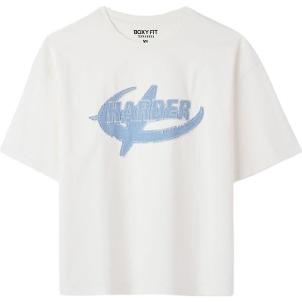 t-shirt Terranova bianco con stampe
