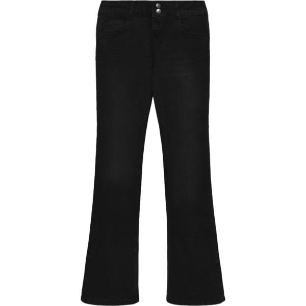 Jeans bootcut da donna in nero pece con zip in denim Terranova