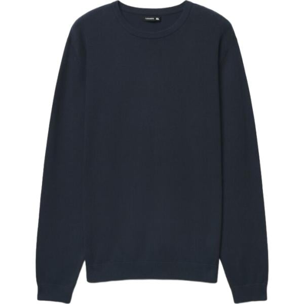 Maglione da uomo in blu scuro con scollo a maniche lunghe Terranova