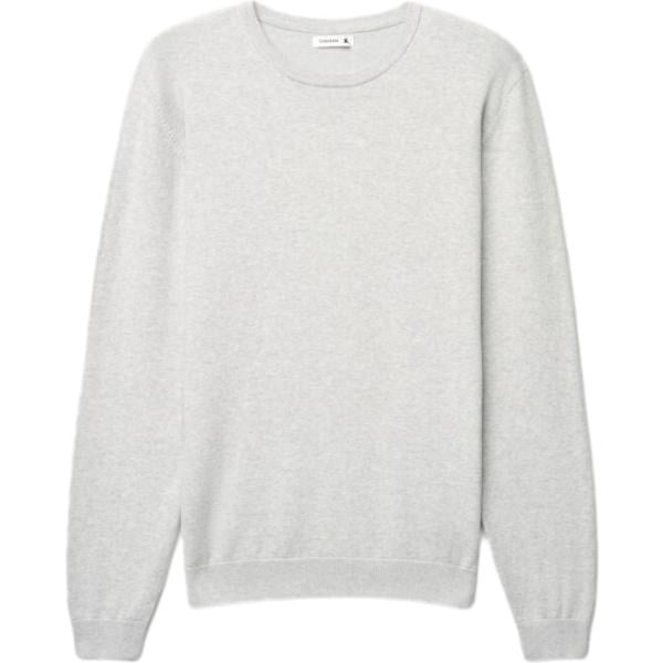 Maglione da uomo in grigio chiaro con scollo a maniche lunghe Terranova