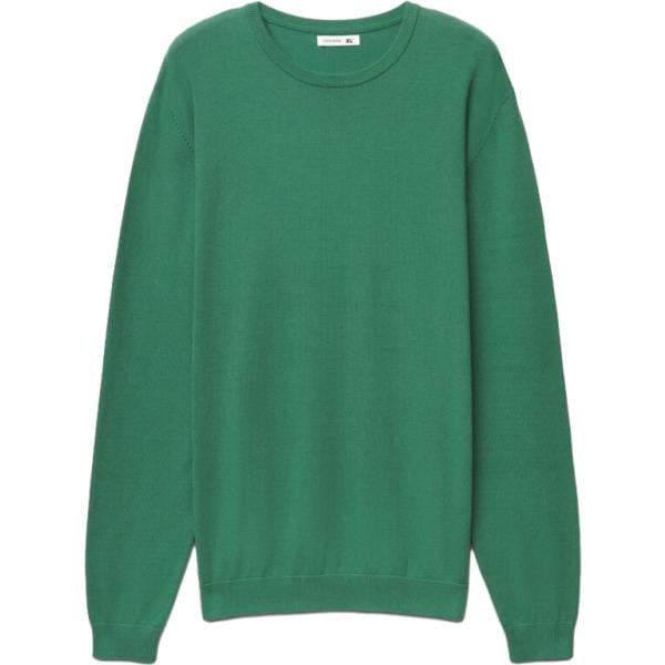 Maglione da uomo in verde scuro con scollo a maniche lunghe Terranova
