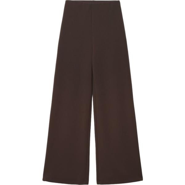 Pantaloni a palazzo da donna in marrone scuro lungo Terranova
