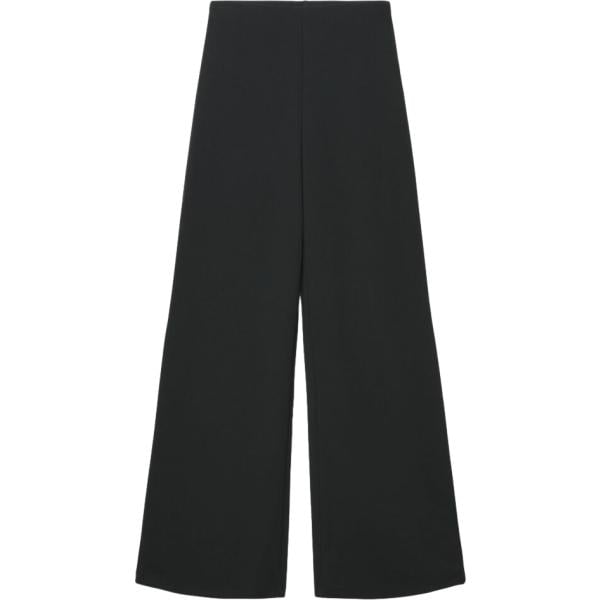 Pantaloni a palazzo da donna in nero pece lungo Terranova