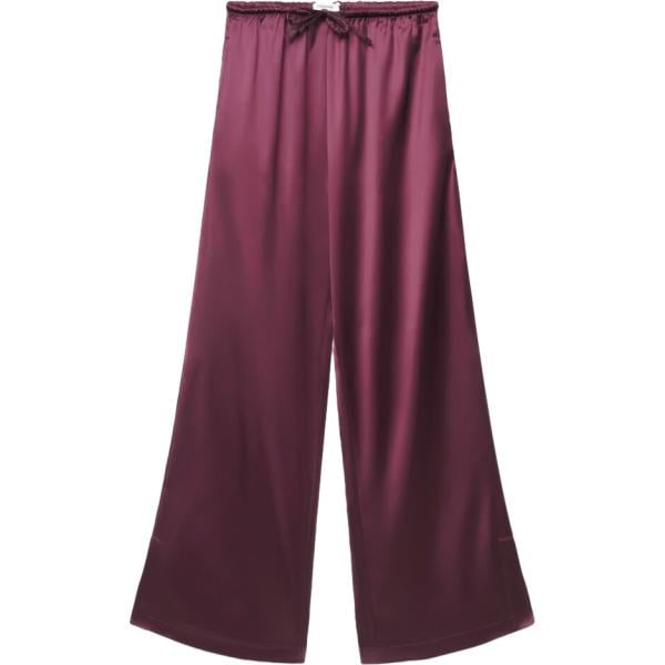 pantaloni a palazzo Terranova rosso tinta unita