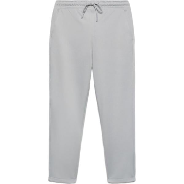 Pantaloni da uomo in grigio chiaro lungo con coulisse in viscosa Terranova