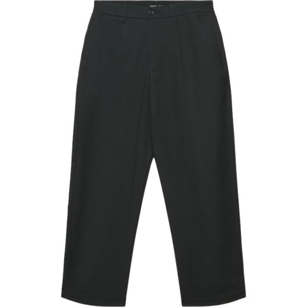 Pantaloni chino da uomo in nero pece con zip in viscosa Terranova