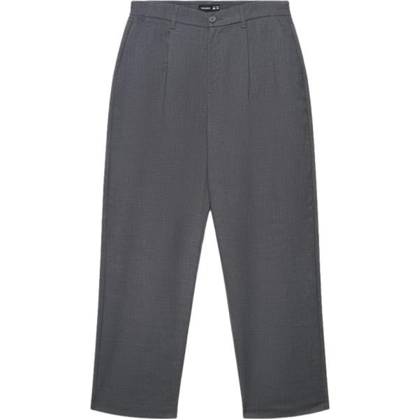 Pantaloni chino da uomo in grigio scuro con zip in viscosa Terranova