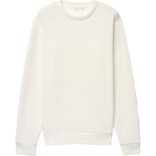 Maglione da uomo in bianco neve girocollo a maniche lunghe Terranova