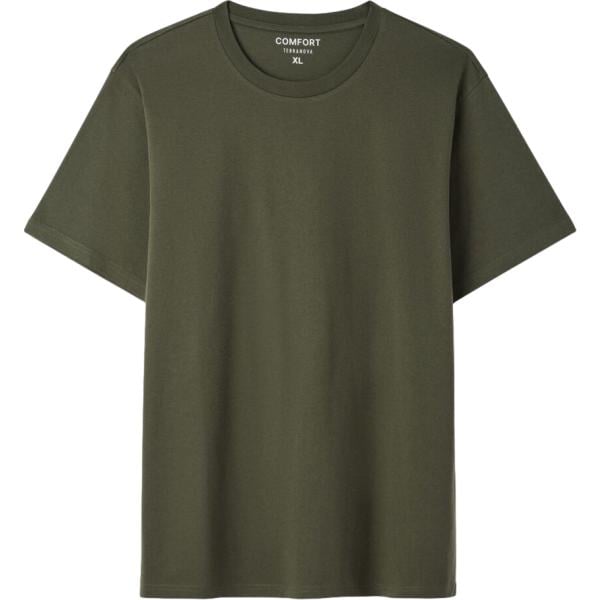 t-shirt Terranova verde tinta unita