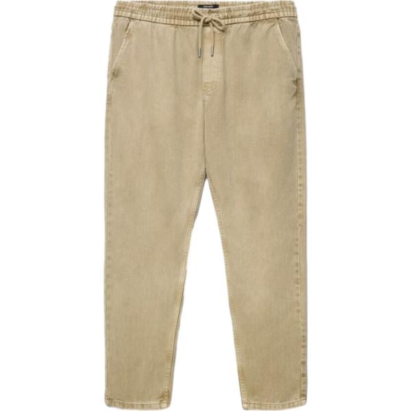 pantaloni Terranova marrone tinta unita