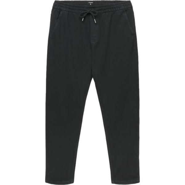 Pantaloni da uomo in nero pece con coulisse in cotone Terranova