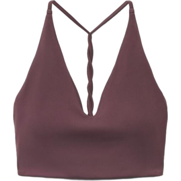 Top sportivo da donna in viola scuro con spalline corto in poliestere Terranova