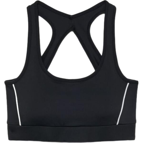 Top sportivo da donna in nero pece con spalline corto Terranova