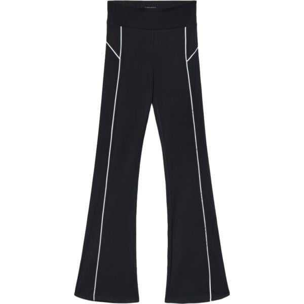 Leggings sportivo da donna in nero pece lungo a vita alta Terranova