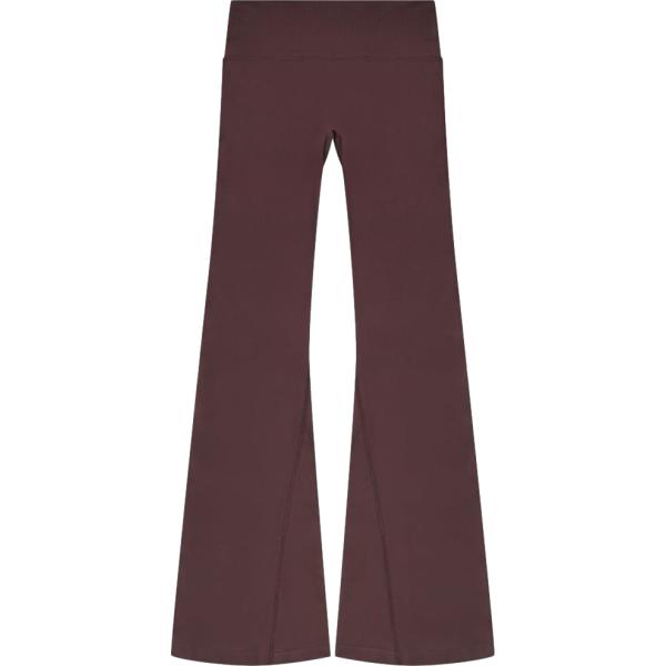 Leggings sportivo da donna in marrone scuro senza tasche a vita alta Terranova