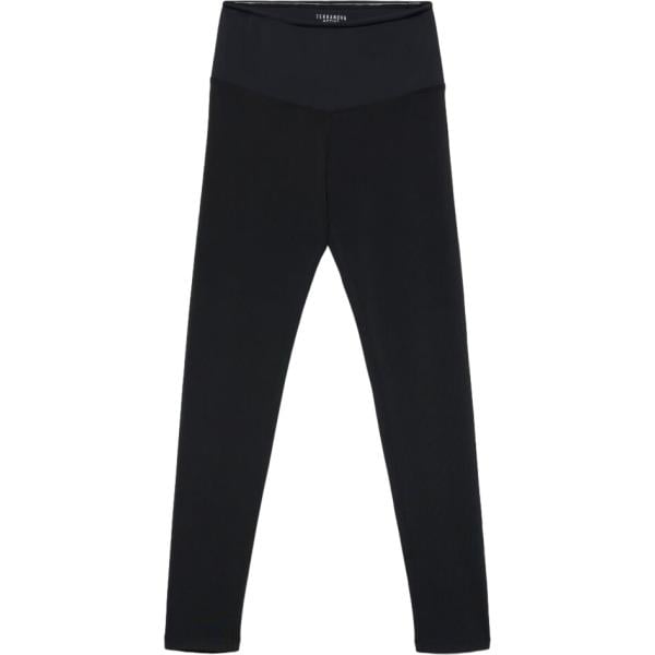 Leggings sportivo da donna in nero pece modellante a vita alta Terranova