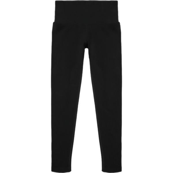 Leggings sportivo da donna in nero pece lungo a vita alta Terranova