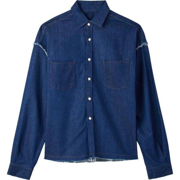 camicie Terranova blu tinta unita