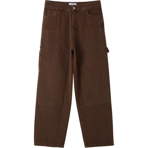 pantaloni Terranova marrone tinta unita