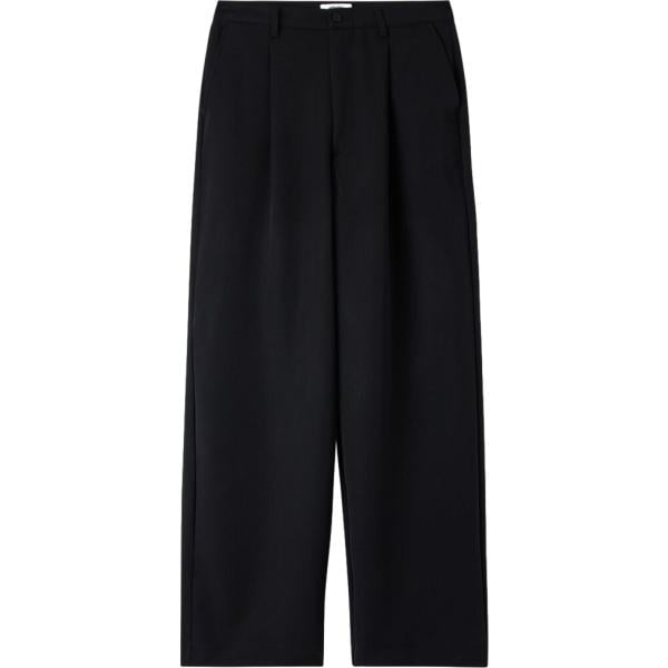 Pantaloni da uomo in nero pece con zip in viscosa Terranova