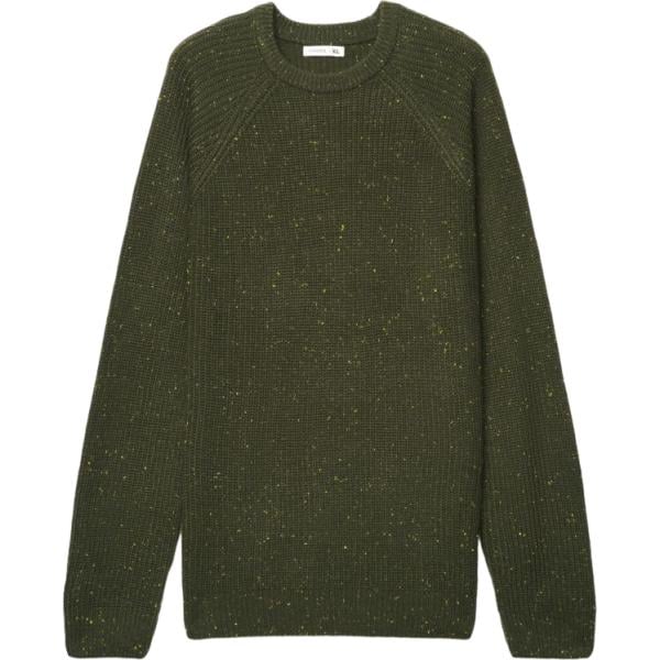 Maglione da uomo in verde chiaro lavorato a maglia girocollo a maniche lunghe Terranova