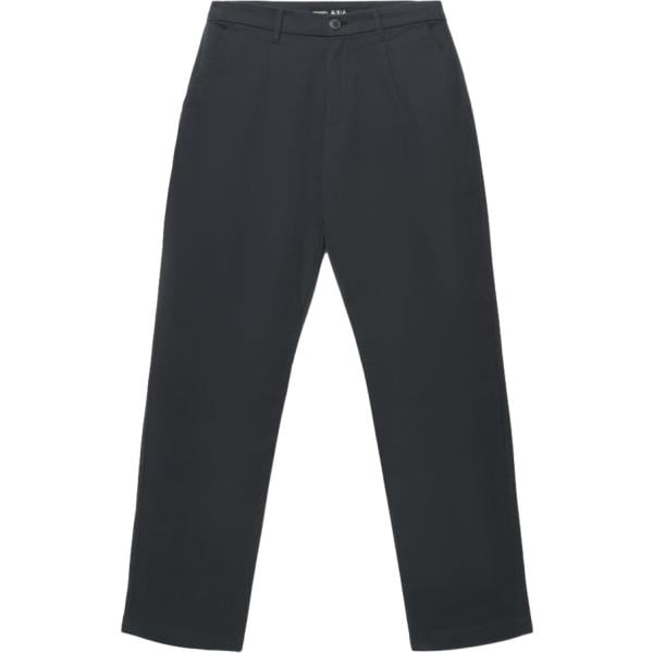 Pantaloni chino da uomo in nero pece con zip in cotone Terranova