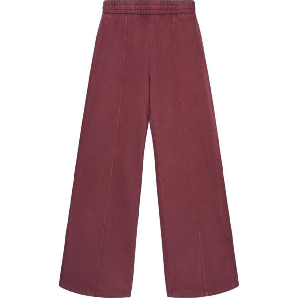 Pantaloni da donna in marrone scuro lungo in cotone Terranova