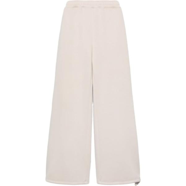 Pantaloni da donna in bianco avorio bassa in viscosa Terranova