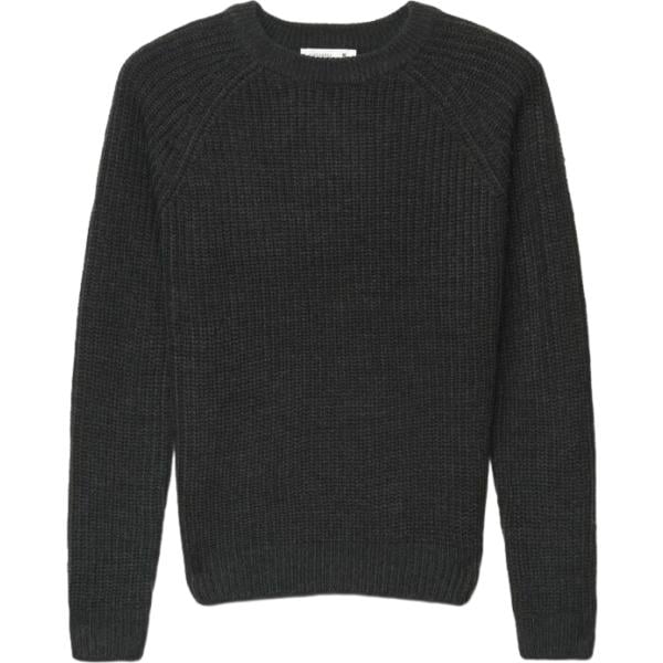 Maglione da donna in nero pece girocollo a maniche lunghe Terranova