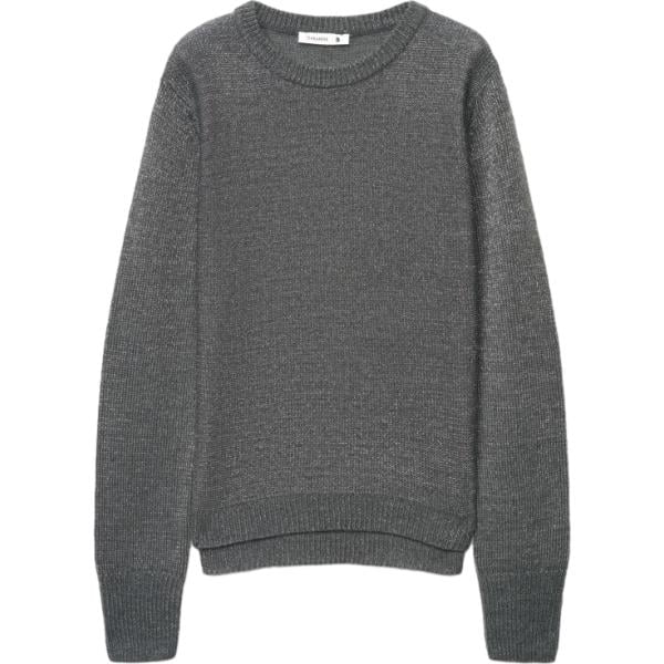 Maglione da donna in grigio scuro girocollo a maniche lunghe Terranova