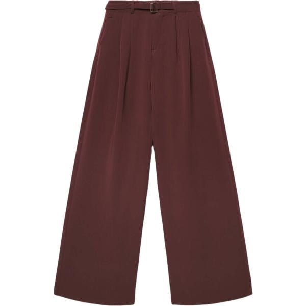 pantaloni a palazzo Terranova rosso tinta unita