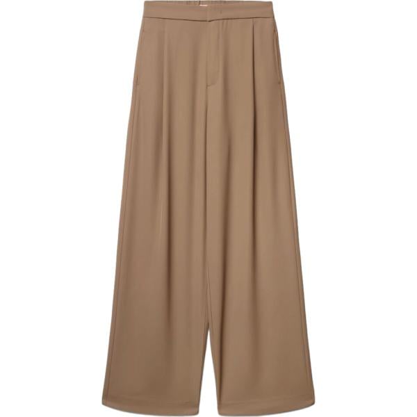 Pantaloni a palazzo da donna in grigio scuro a vita alta Terranova