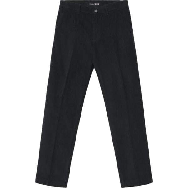 Pantaloni chino da uomo in nero pece lungo in velluto Terranova