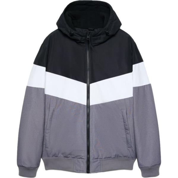 Giacca soprabito da uomo collo con cappuccio a maniche lunghe con zip Terranova