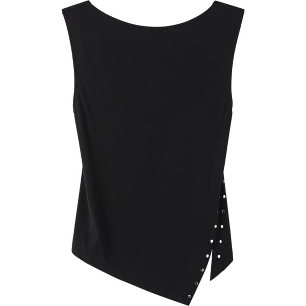 top Terranova nero tinta unita